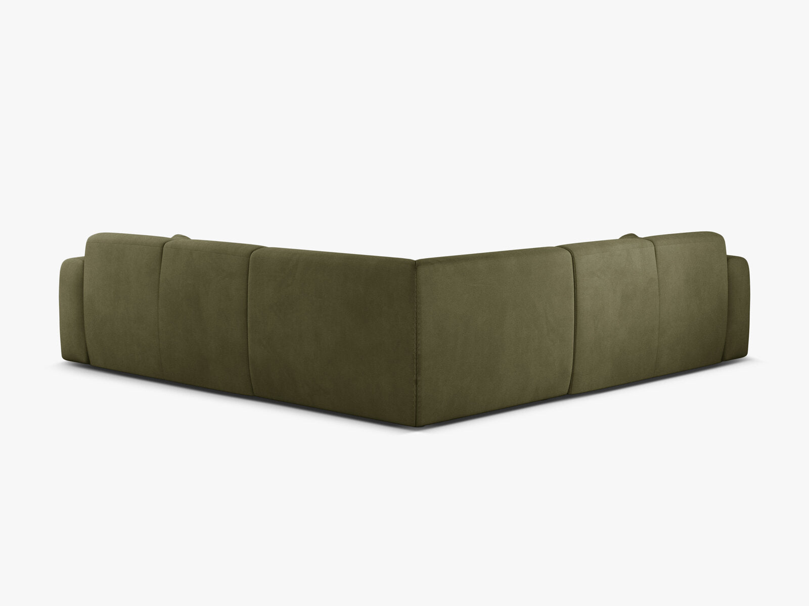 Micadoni Ecksofa Molino 5-Sitzer Strukturierter Stoff Rebel Hellgrün