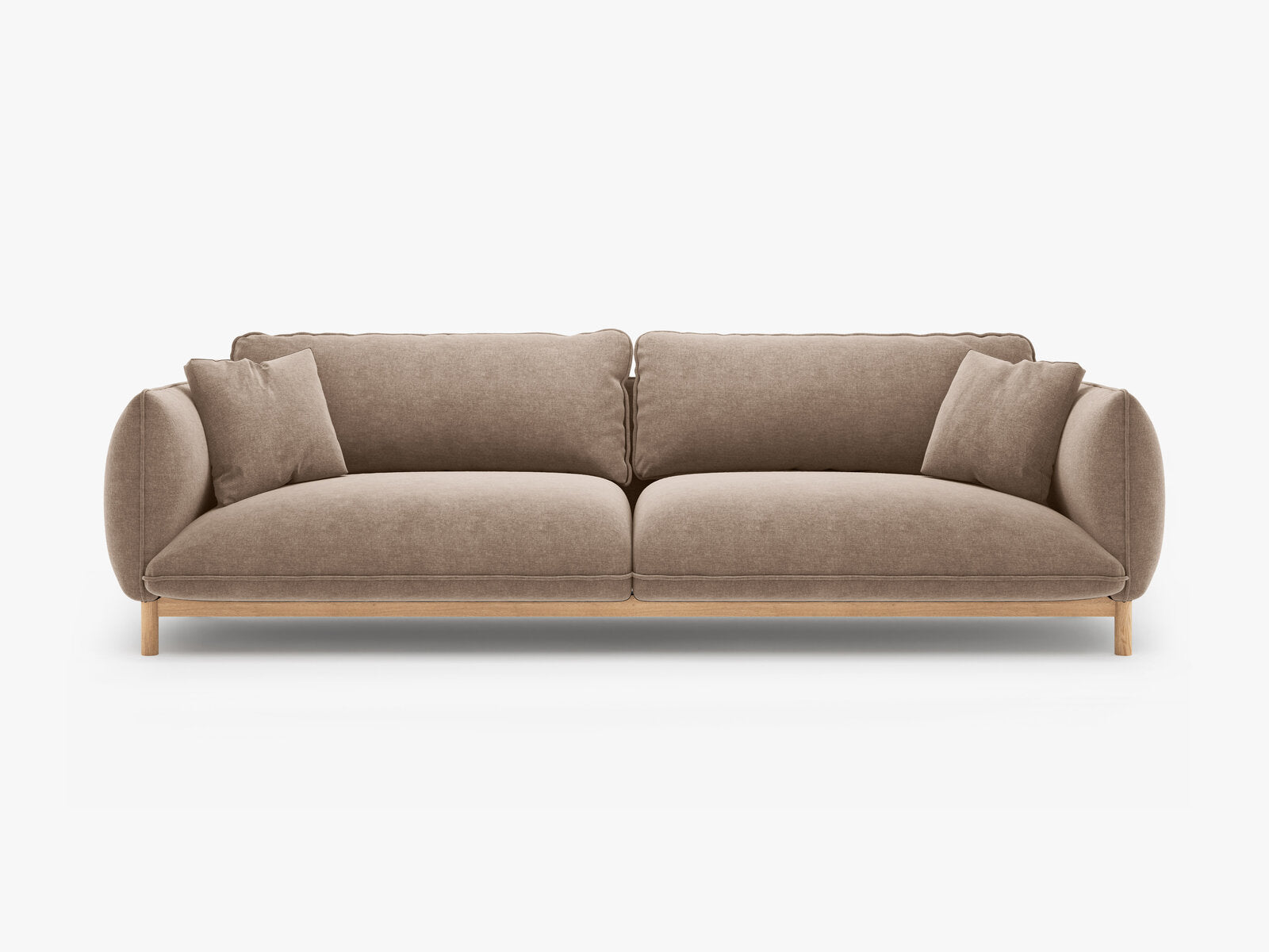 Micadoni Ada Sofa 4-Sitzer Strukturierter Stoff Wind Sand