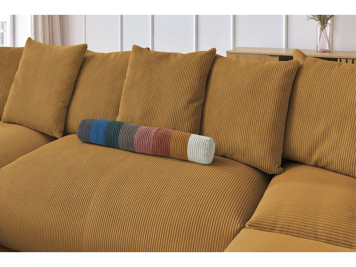 Bobochic Voltaire Wohnlandschaft 356 × 214 cm Cordsamt Gelb Ecke links