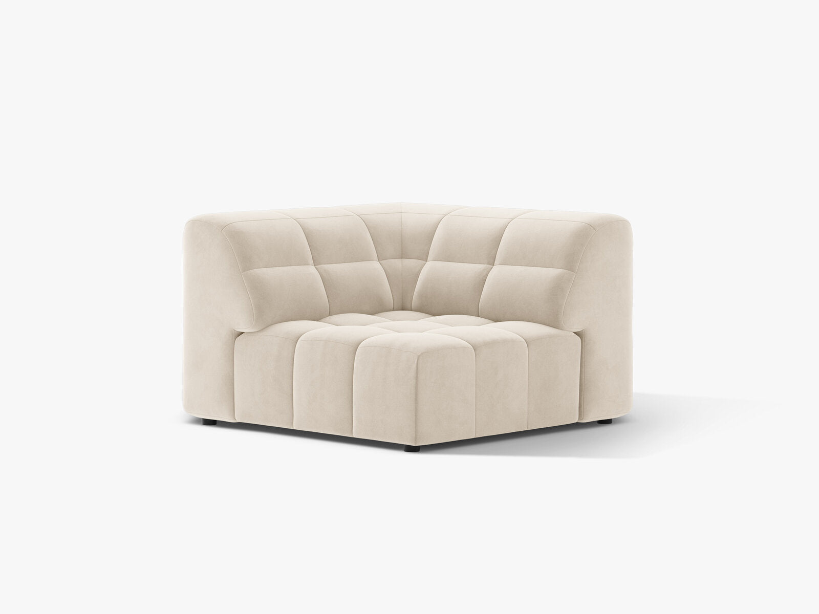 Micadoni Jennifer Eckmodul Samt Bluvel Helles Beige