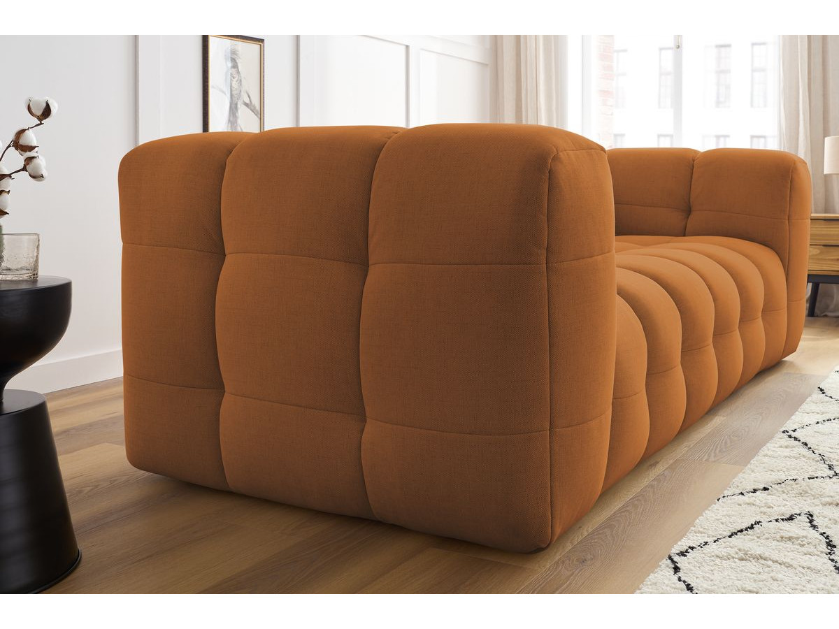 Bobochic Cloud Sofa 4-Sitzer mit Pouf Stoff Gelb