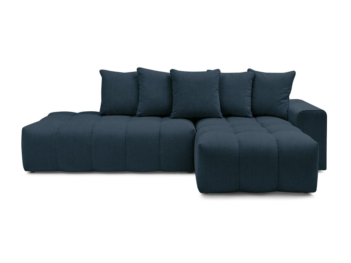 Bobochic Mont-blanc Ecksofa Melange-Stoff Dunkelblau Ecke rechts
