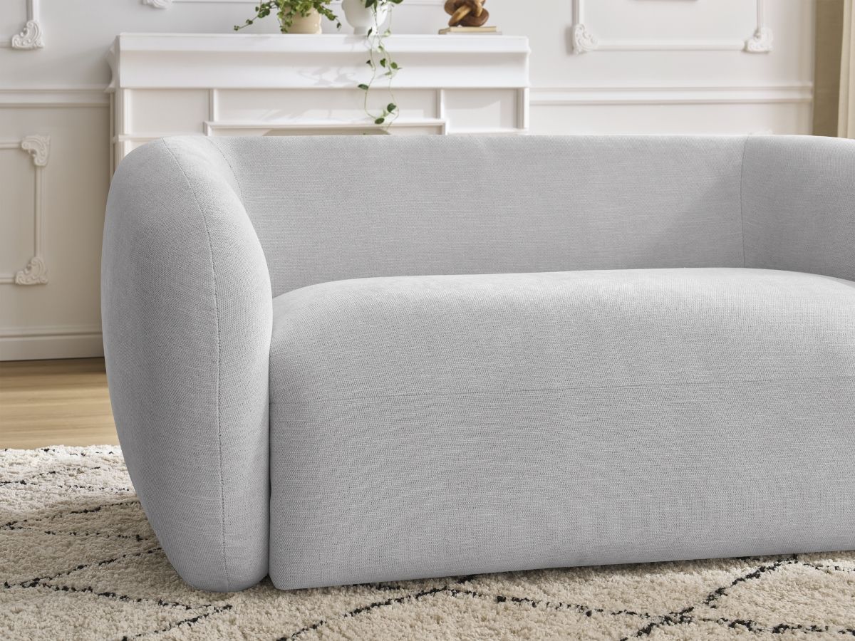 Bobochic Celine Sofa 2-Sitzer Stoff Hellgrau