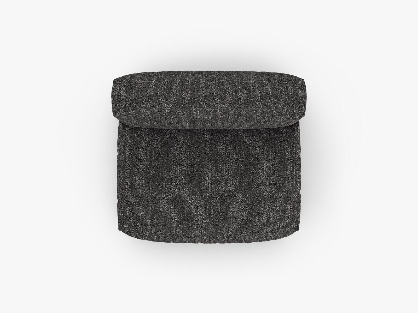 Micadoni Mittelmodul Martina 1-Sitzer Groß 90cm Sitztiefe Boucle Monet Anthrazit