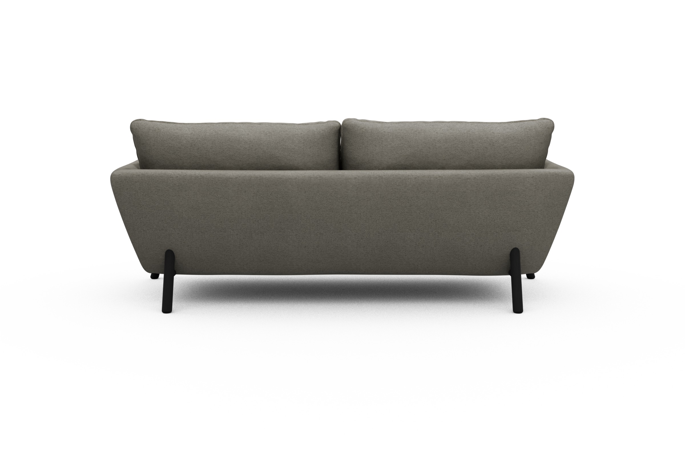 Sofa Emil 3-Sitzer Beinfarbe Eiche Schwarz Denari-Warm-Grey