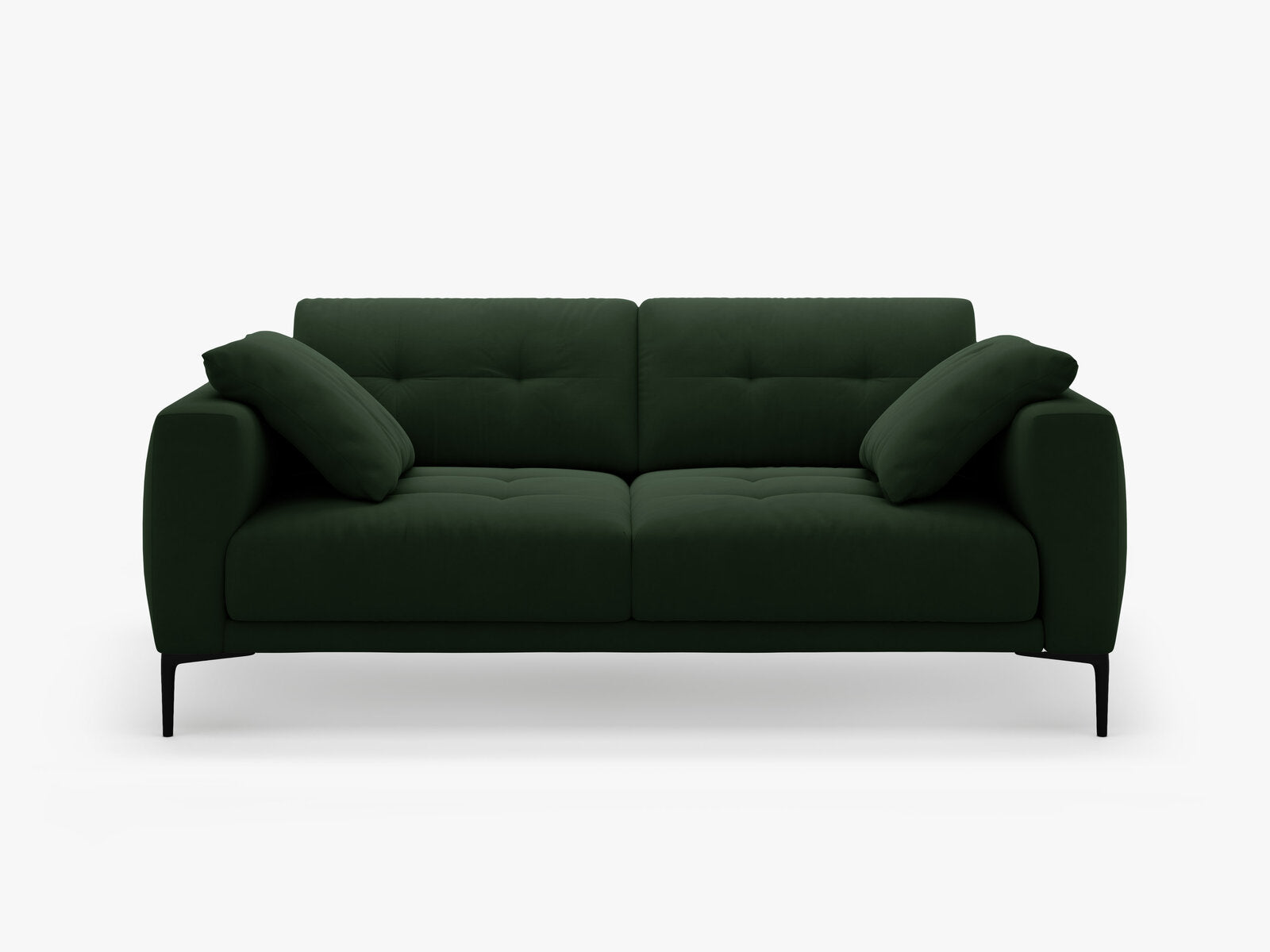 Micadoni Sofa Bemy 3-Sitzer Samt Flaschengrün