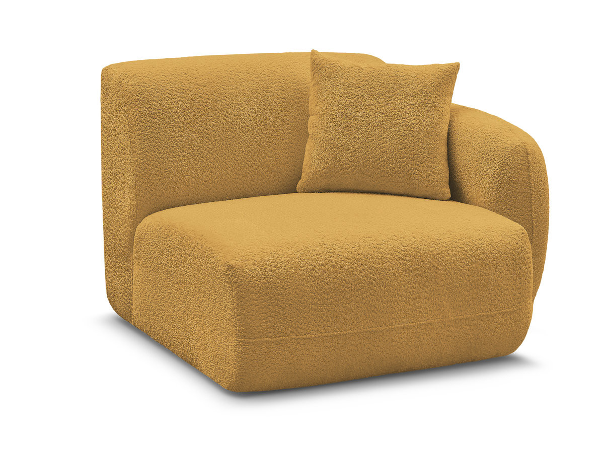 Bobochic Anda Sofamodul 1-Sitzer 104 × 103 cm Chenille Gelb Ecke rechts