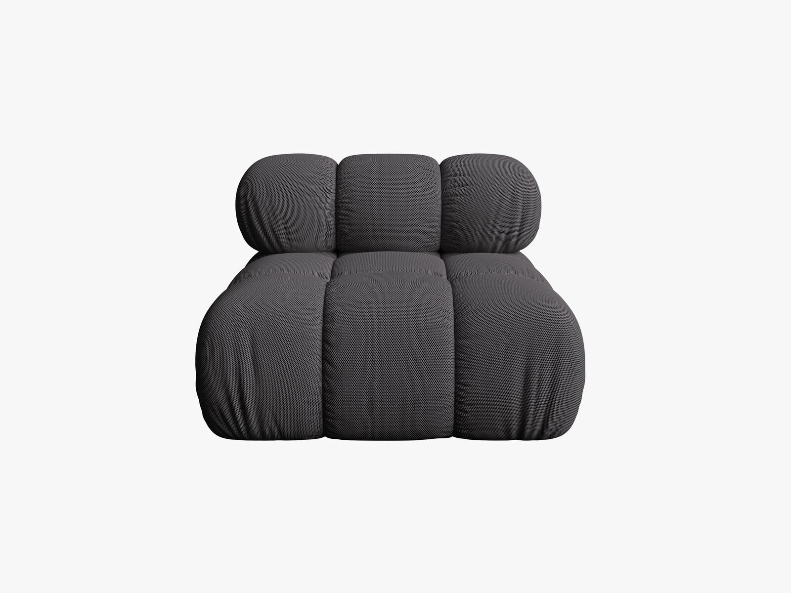 Micadoni Armloses Modul Bellis 3D-Stoff Sonic Espresso