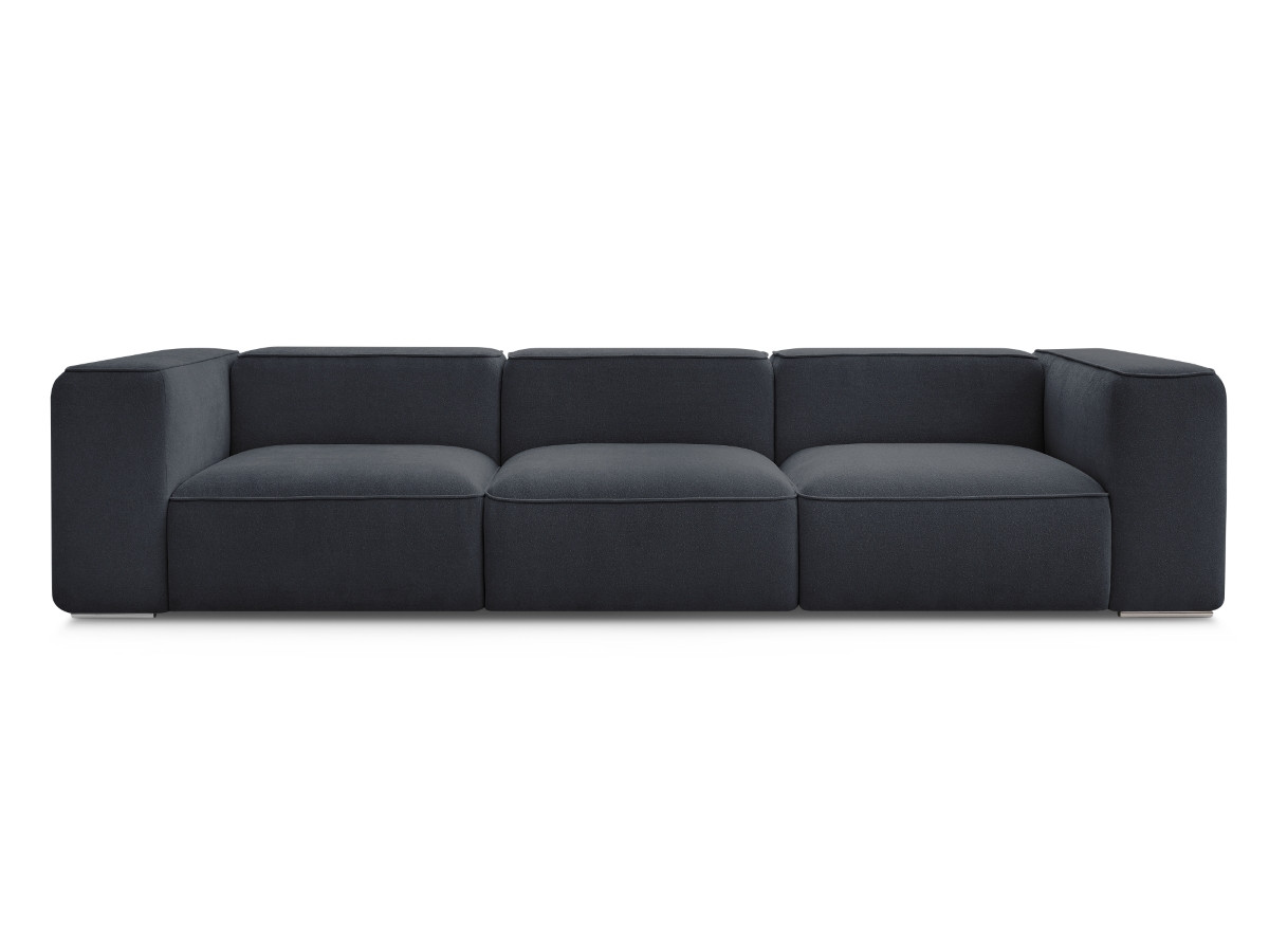 Bobochic Zephyr Sofa 3-Sitzer Strukturstoff Dunkelblau