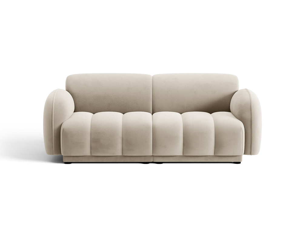 Cosmopolitan Design Sofa Bilbao 3-Sitzer Samt Casino Helles Beige