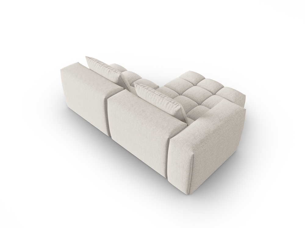 Cosmopolitan Design Ecksofa Verona 3-Sitzer offen Strukturierter Stoff Sorella Beige Links