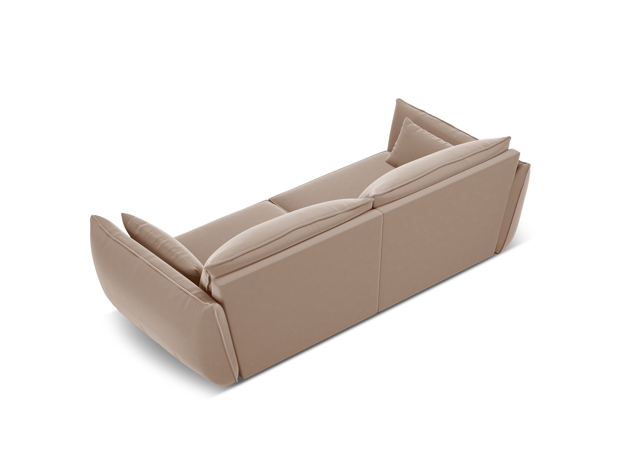 Micadoni Sofa Kaelle 3-Sitzer Samt Beige