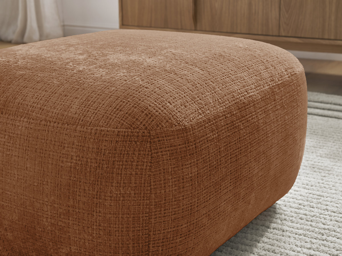 Bobochic Denise Pouf Strukturstoff Orange