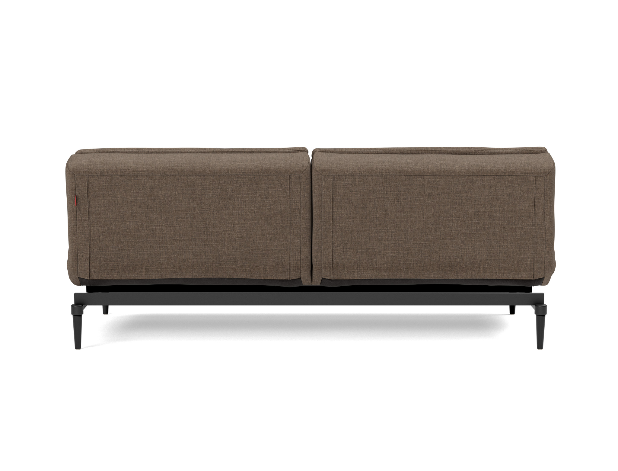 Schlafsofa Dublexo Chenille Esina 411-Cedar-Brown Beine Styletto Eiche schwarz