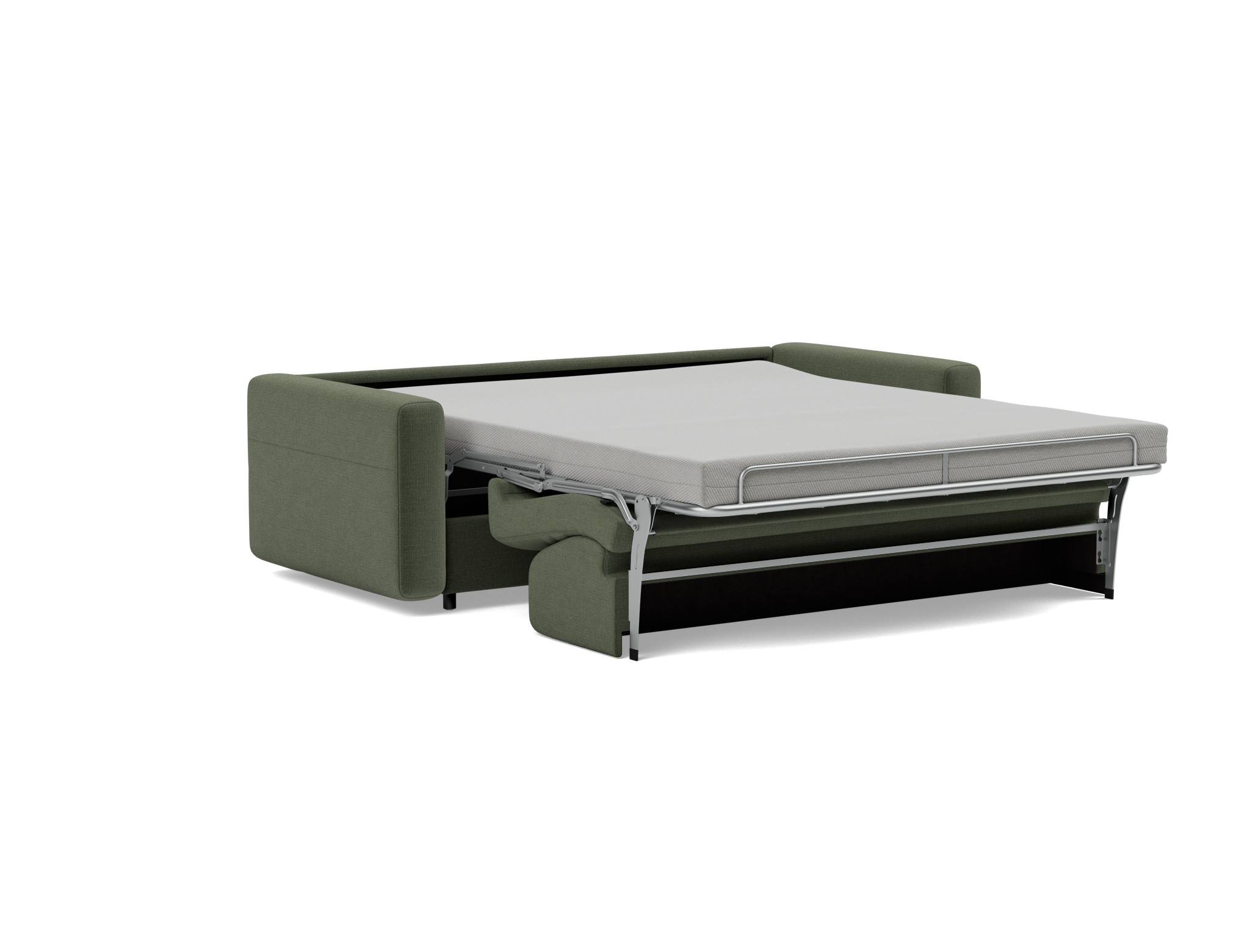 Schlafsofa Killian mit Taschenfederkernmatratze 160 Chenille Esina 413-Olive-Green