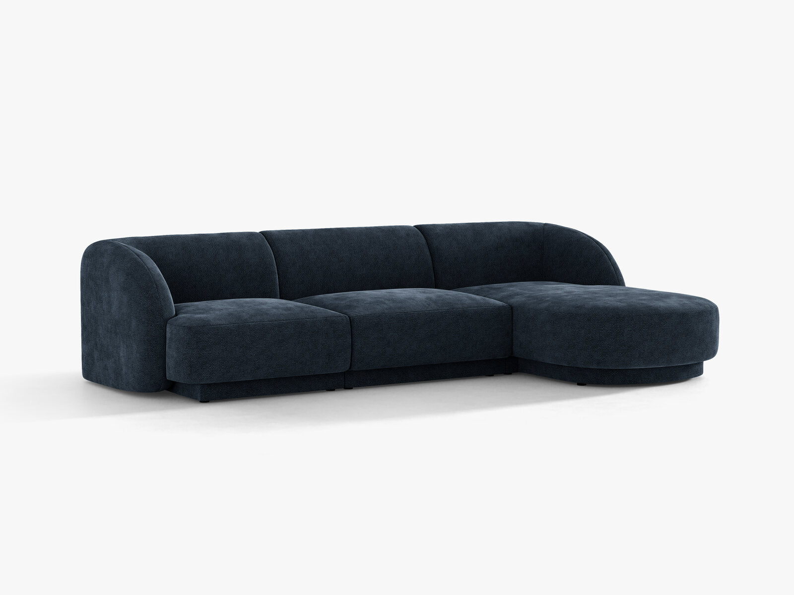 Micadoni Ecksofa Miley 4-Sitzer Rechts Chenille Haga Königsblau