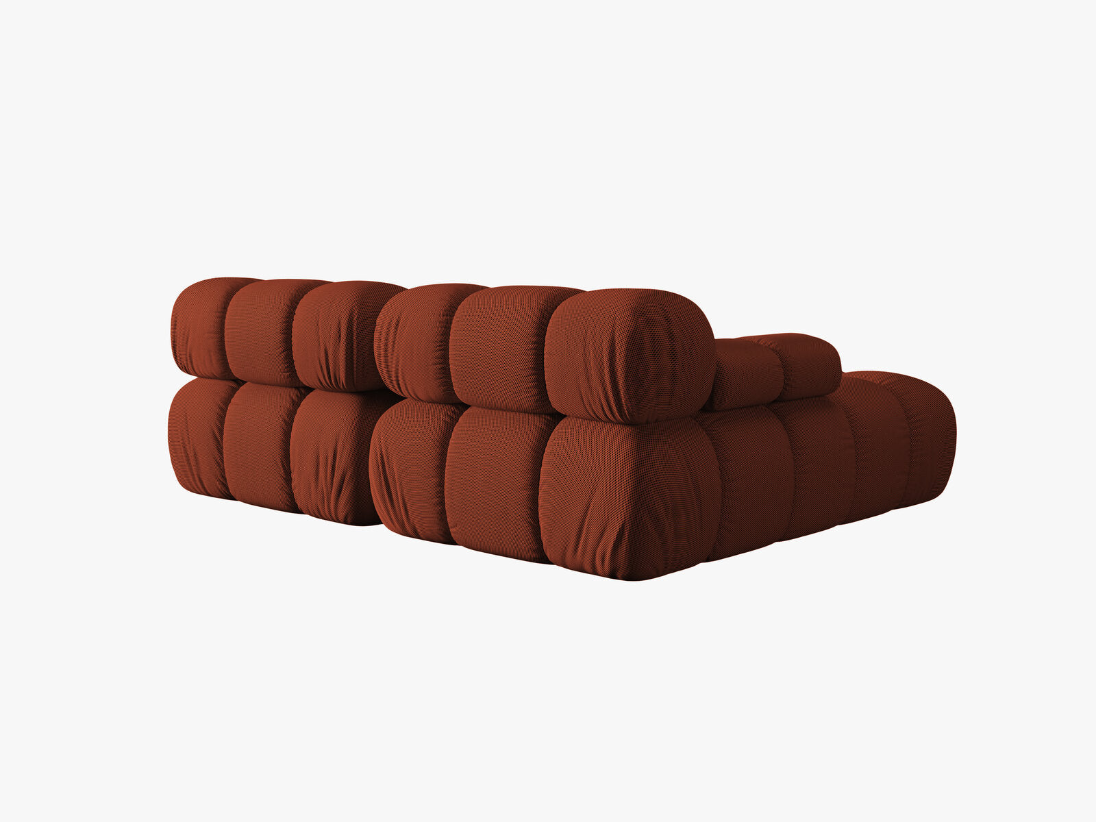 Micadoni Modulares Ecksofa Bellis 3-Sitzer Links 3D-Stoff Sonic Ziegel