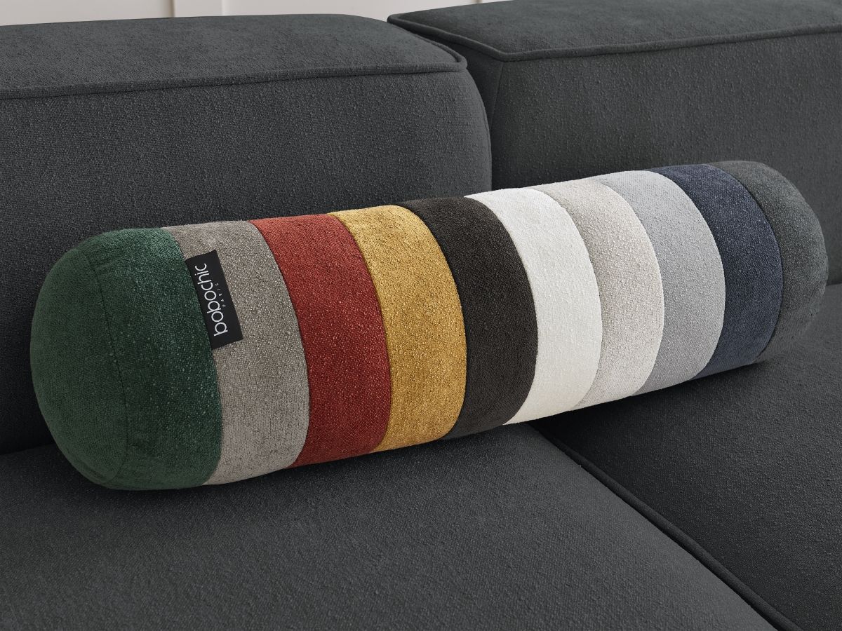 Bobochic Zephyr Sofa 2-Sitzer Strukturstoff Dunkelgrau