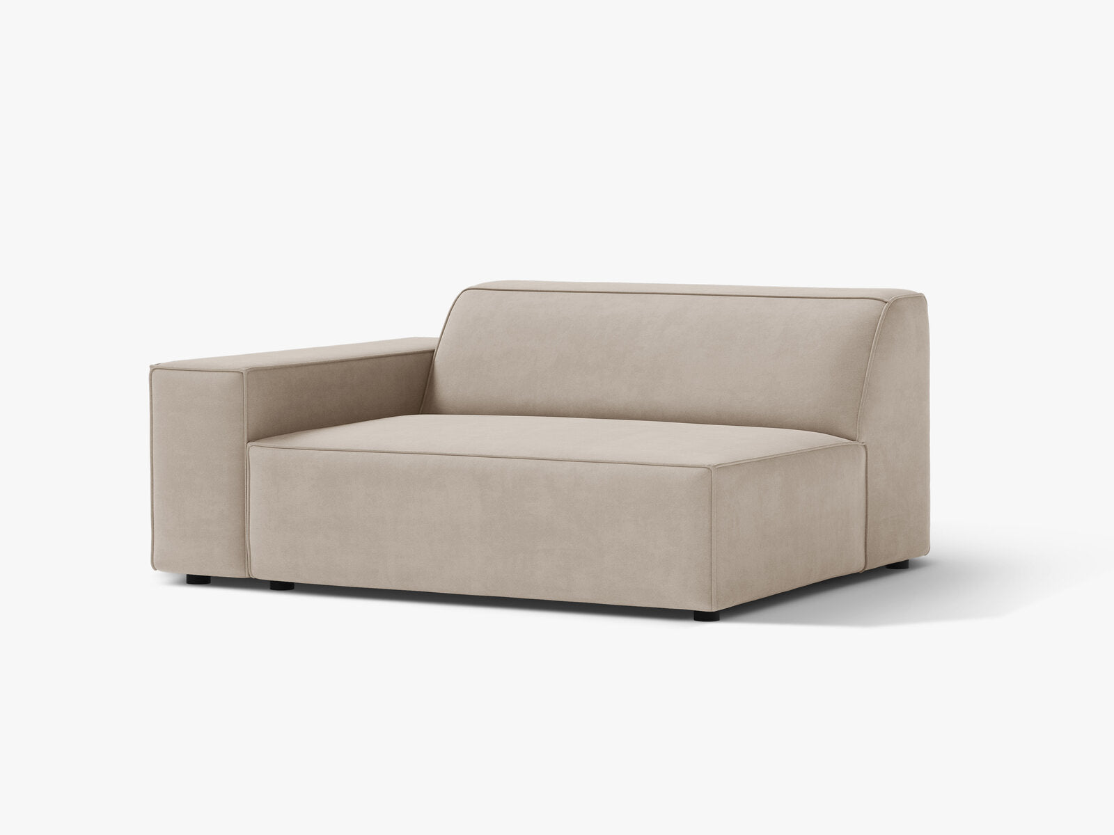 Micadoni Jodie Sofamodul XL Links Samt Bluvel Dunkelbeige