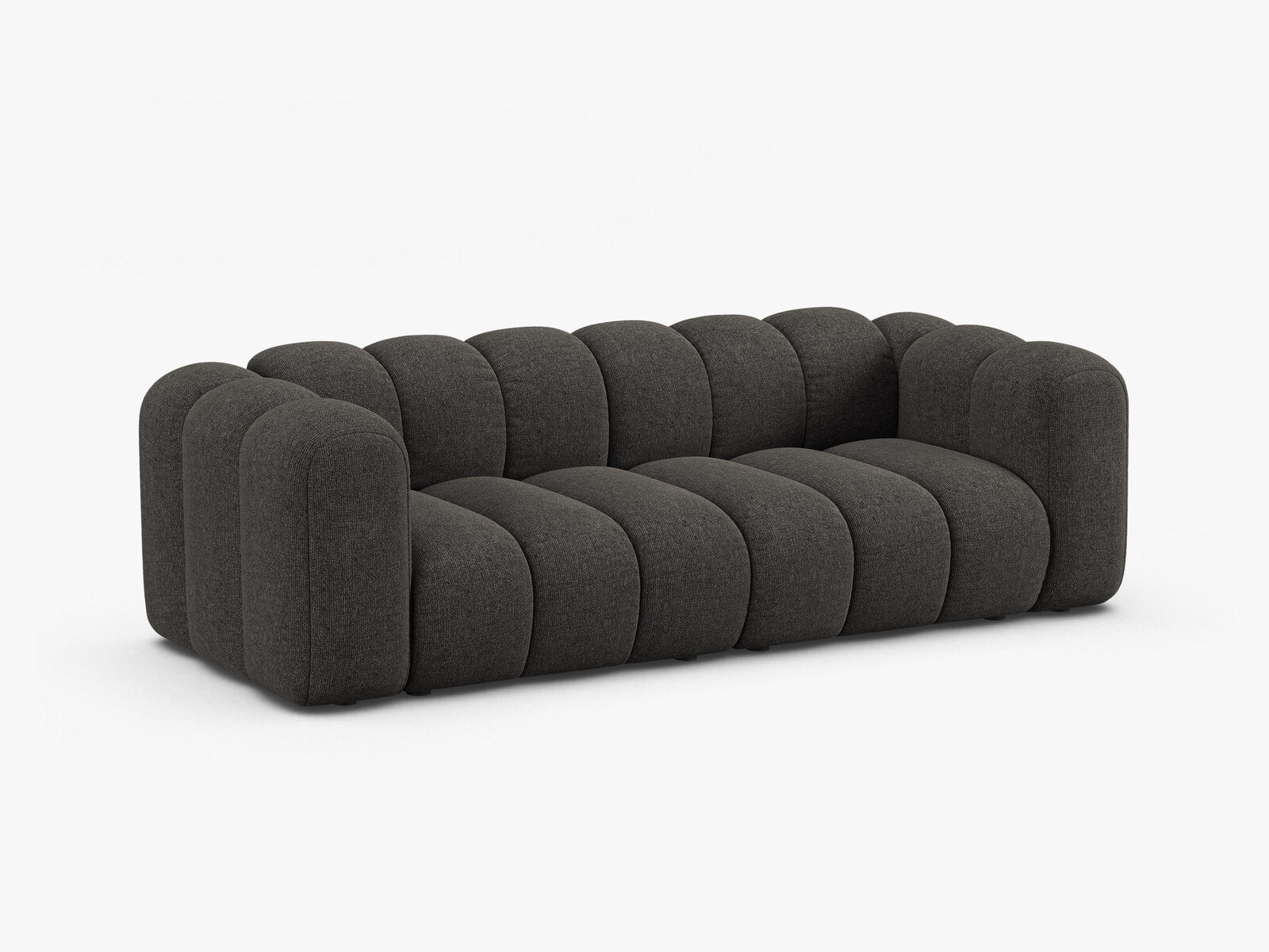 Micadoni Sofa Lupine 3-Sitzer Chenille Eden Dunkelgrau