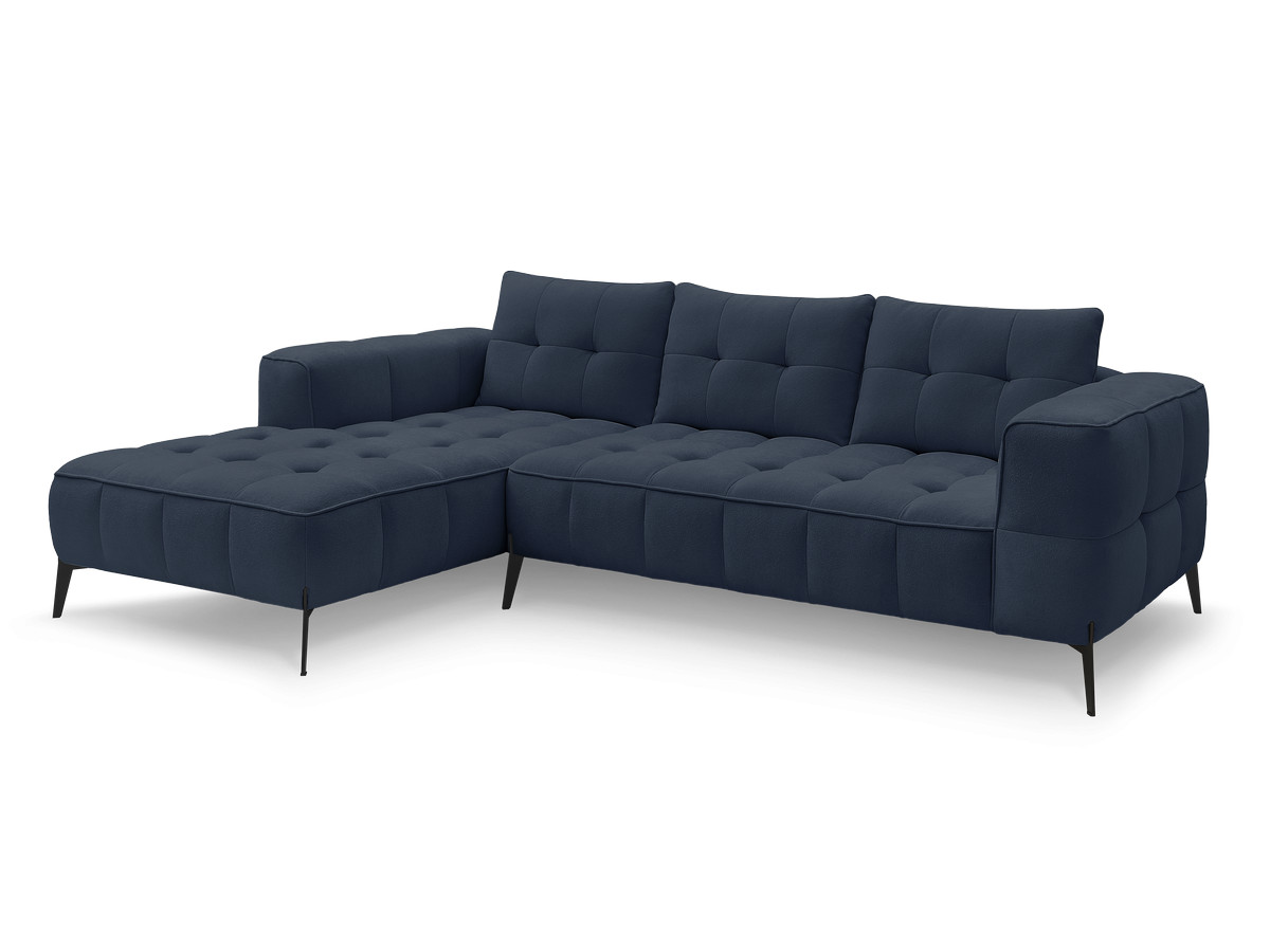 Bobochic Anis Ecksofa Strukturstoff Blau Ecke links