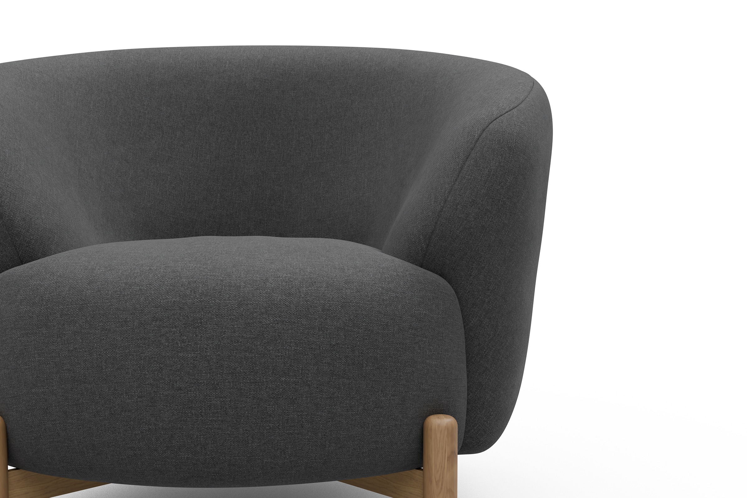 Sessel Ronda Holzbeine Eiche Natur Satya-Zinc