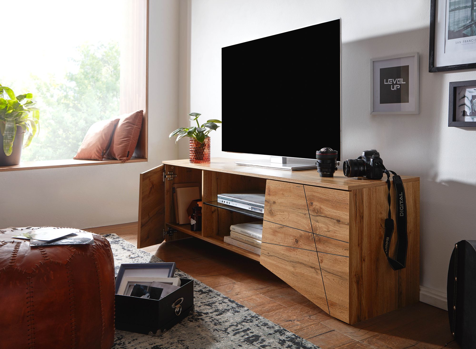 TV-Board Anholt Braun 160 × 40 × 50 cm