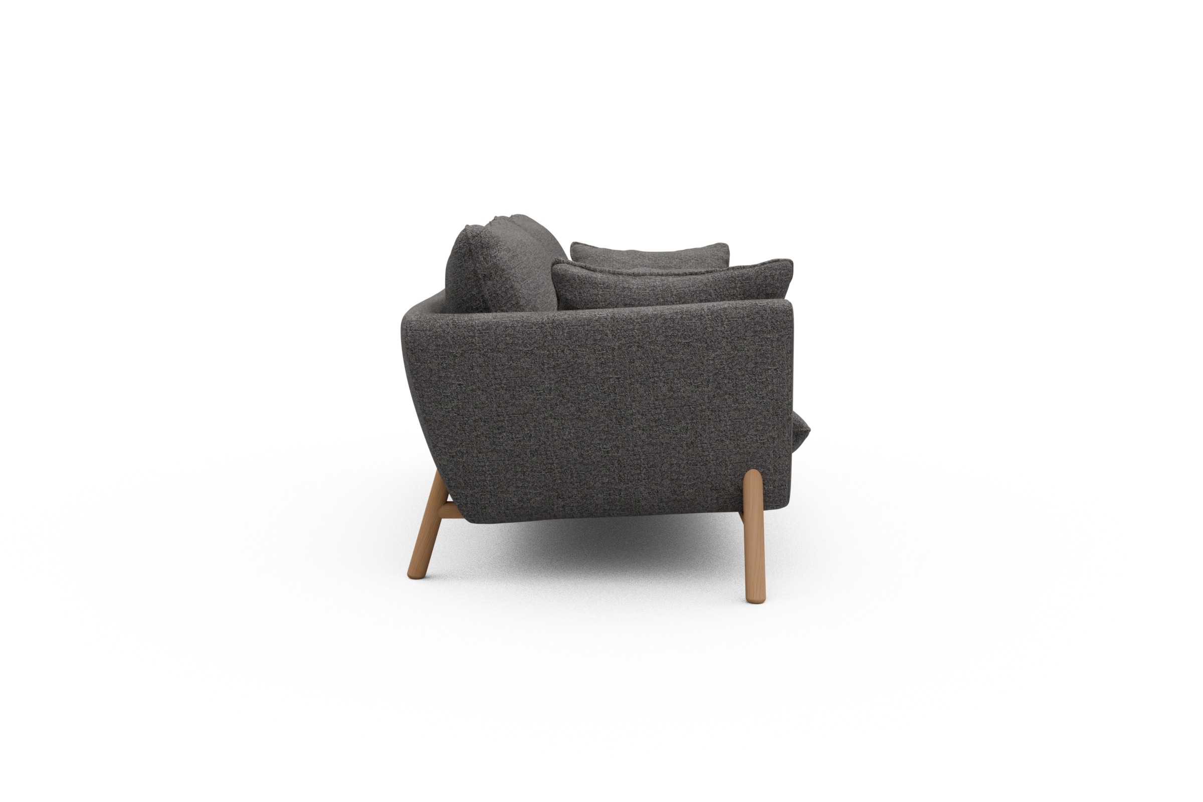 Sofa Emil 2-Sitzer Beinfarbe Eiche Natur Carreno-Salt-and-Pepper