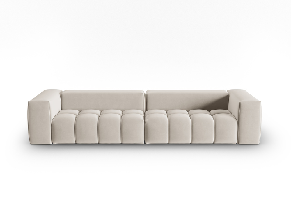 Cosmopolitan Design Sofa Verona 5-Sitzer Samt Casino Ecru