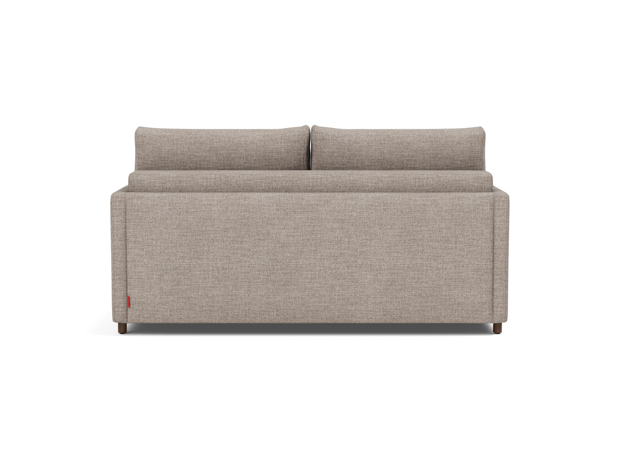 Schlafsofa Neah mit Slim-Armlehnen 160 Chenille Yuveno 472-Warm-Grey