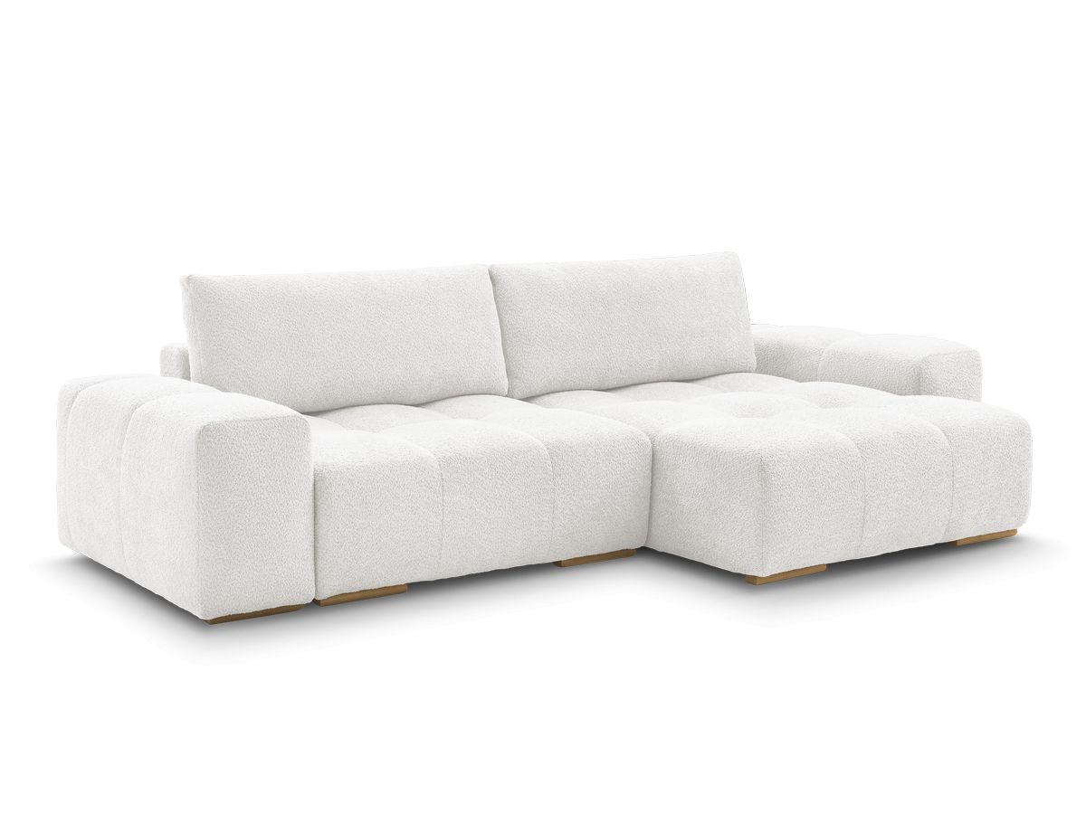 Bouclé-Stoff · Weiß