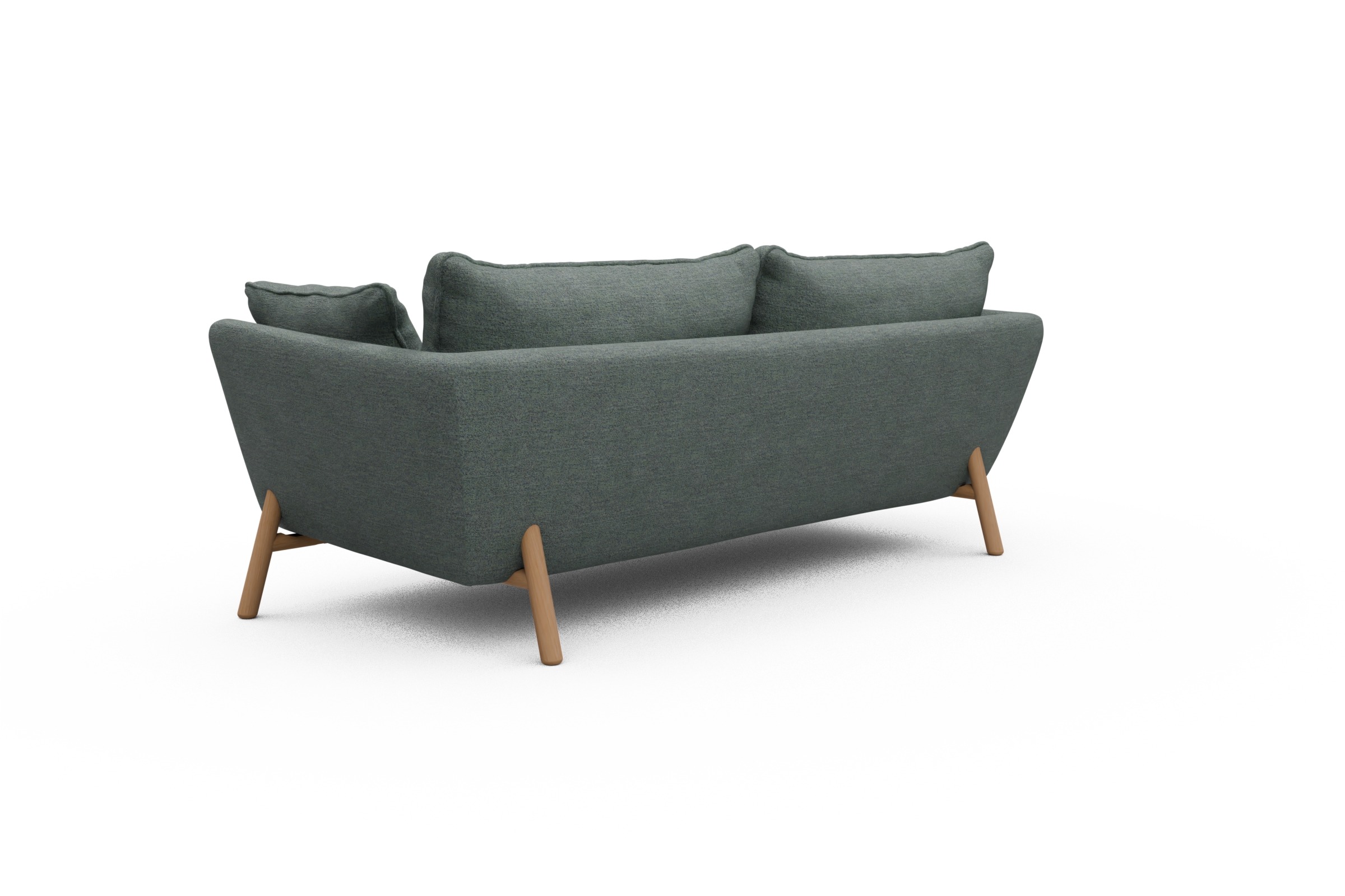 Sofa Emil PREMIUM 3-Sitzer Beinfarbe Eiche Natur Carreno-Ice-Blue