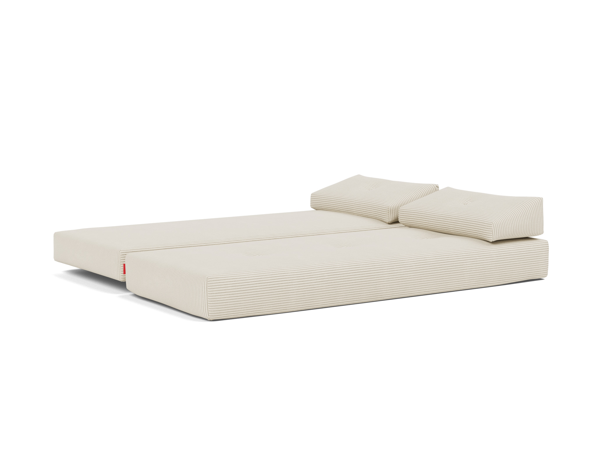 Tagesbett Sigmund Kord Corduroy 594-Ivory Beine Drip Eiche