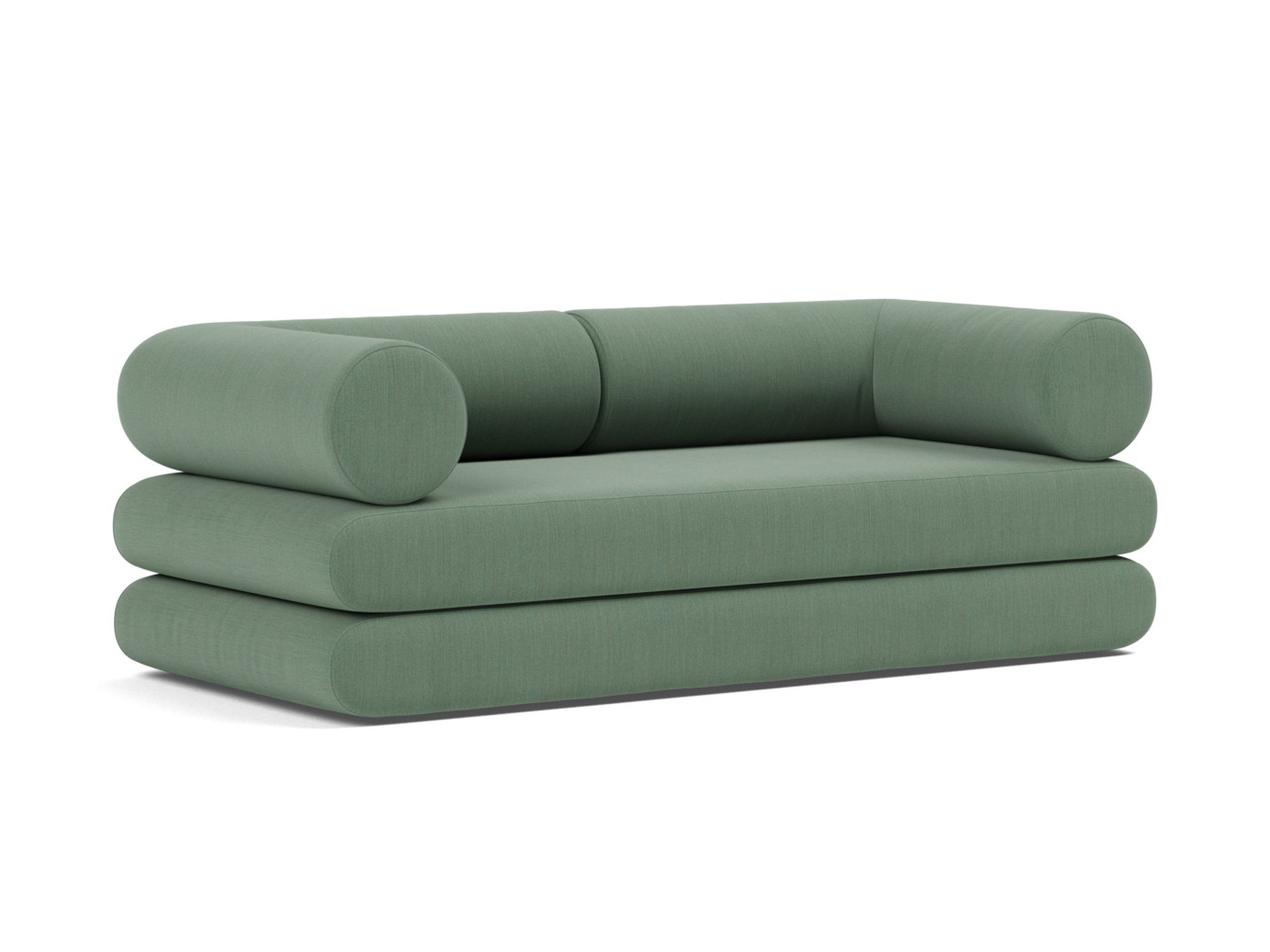 Tagesbett Circlus mit L-förmigen Armlehnen Flachgewebe Elegance 518-Green
