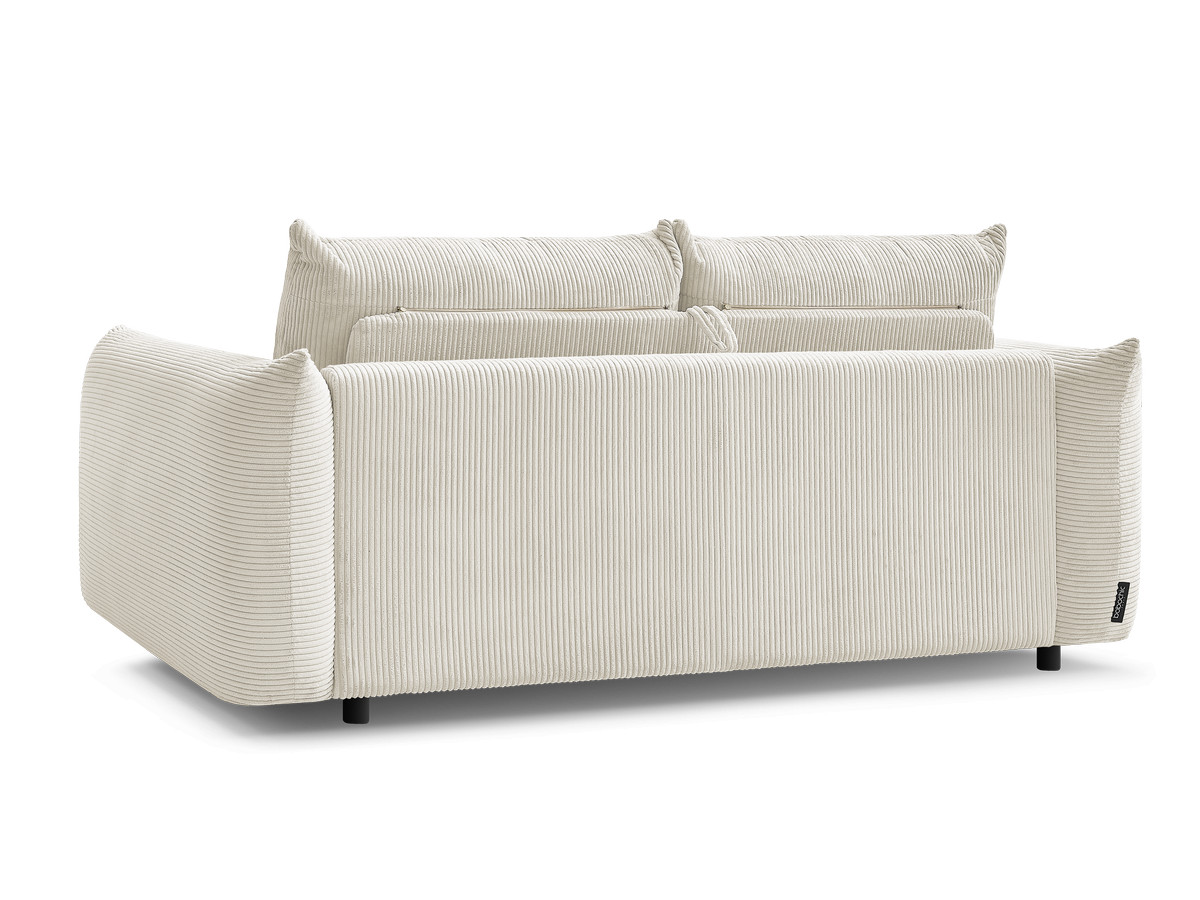 Bobochic Ernest Schlafsofa 3-Sitzer, Liegefläche 140 / 160 × 190 cm Cordsamt Beige, Liegefläche 160 × 190 cm