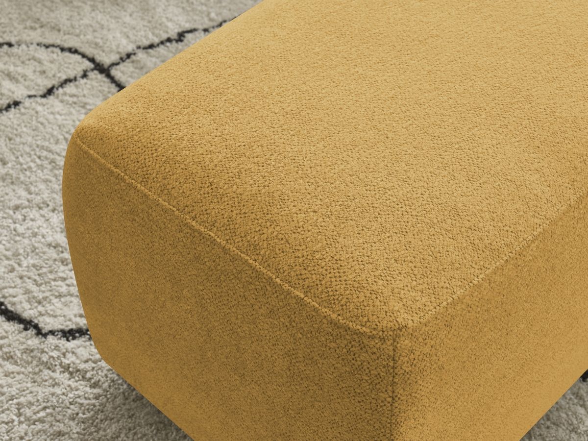 Bobochic Atilla Pouf Melange-Stoff Gelb
