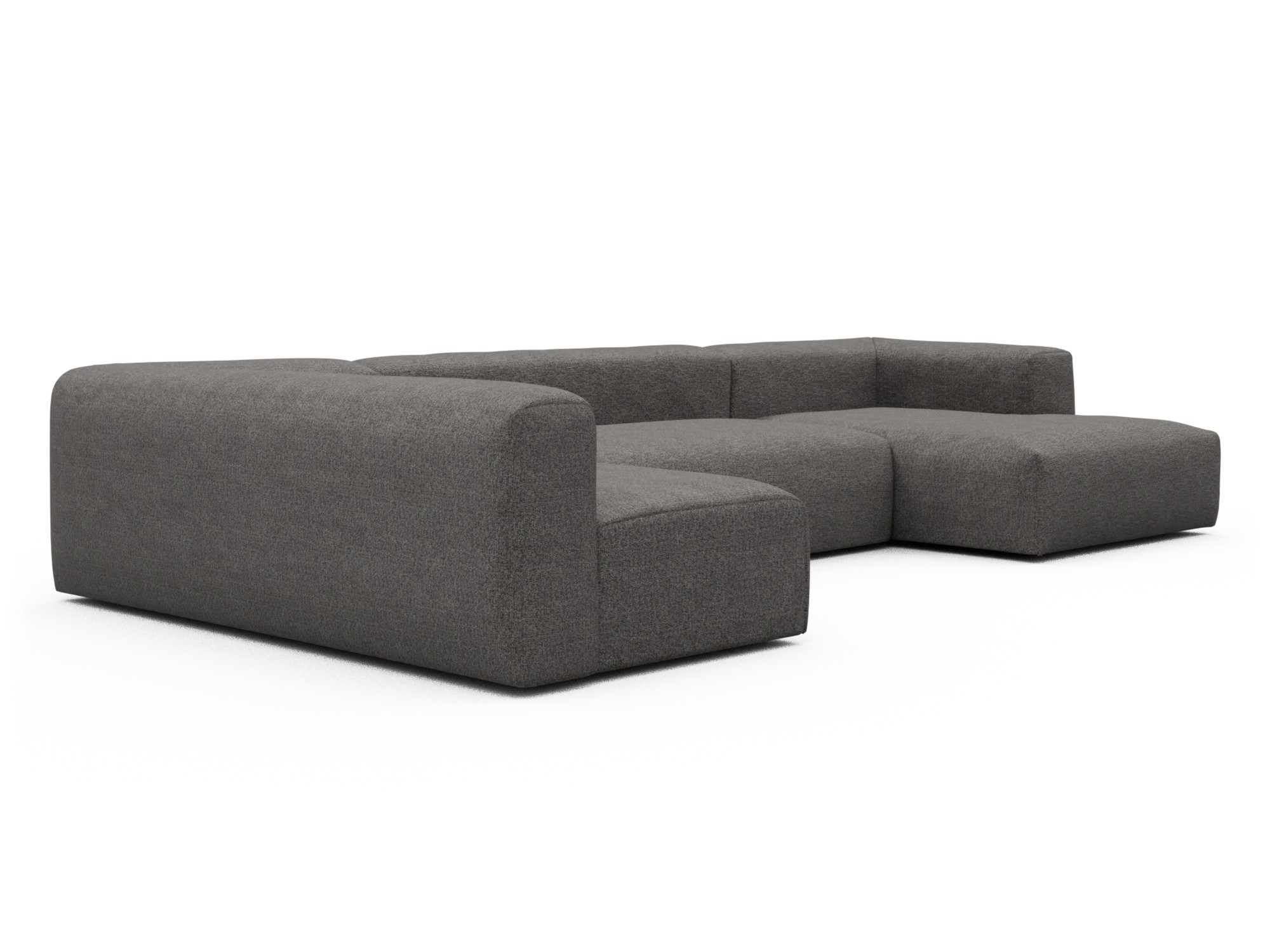 Skandi Home Wohnlandschaft Fred Chaiselongue rechts mit 2-Sitzer und lange Armlehne links Carreno-Salt-and-Pepper moebelfaktor
