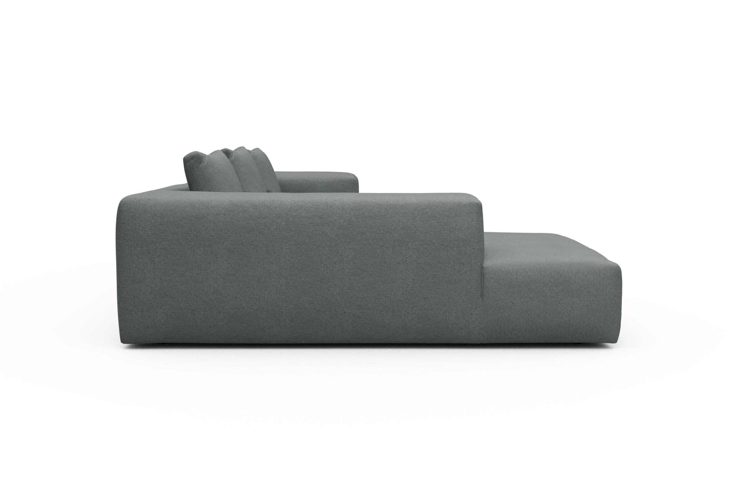 Ecksofa Fred Relax-Ecke links mit 2,5-Sitzer Denari-Soft-Grey