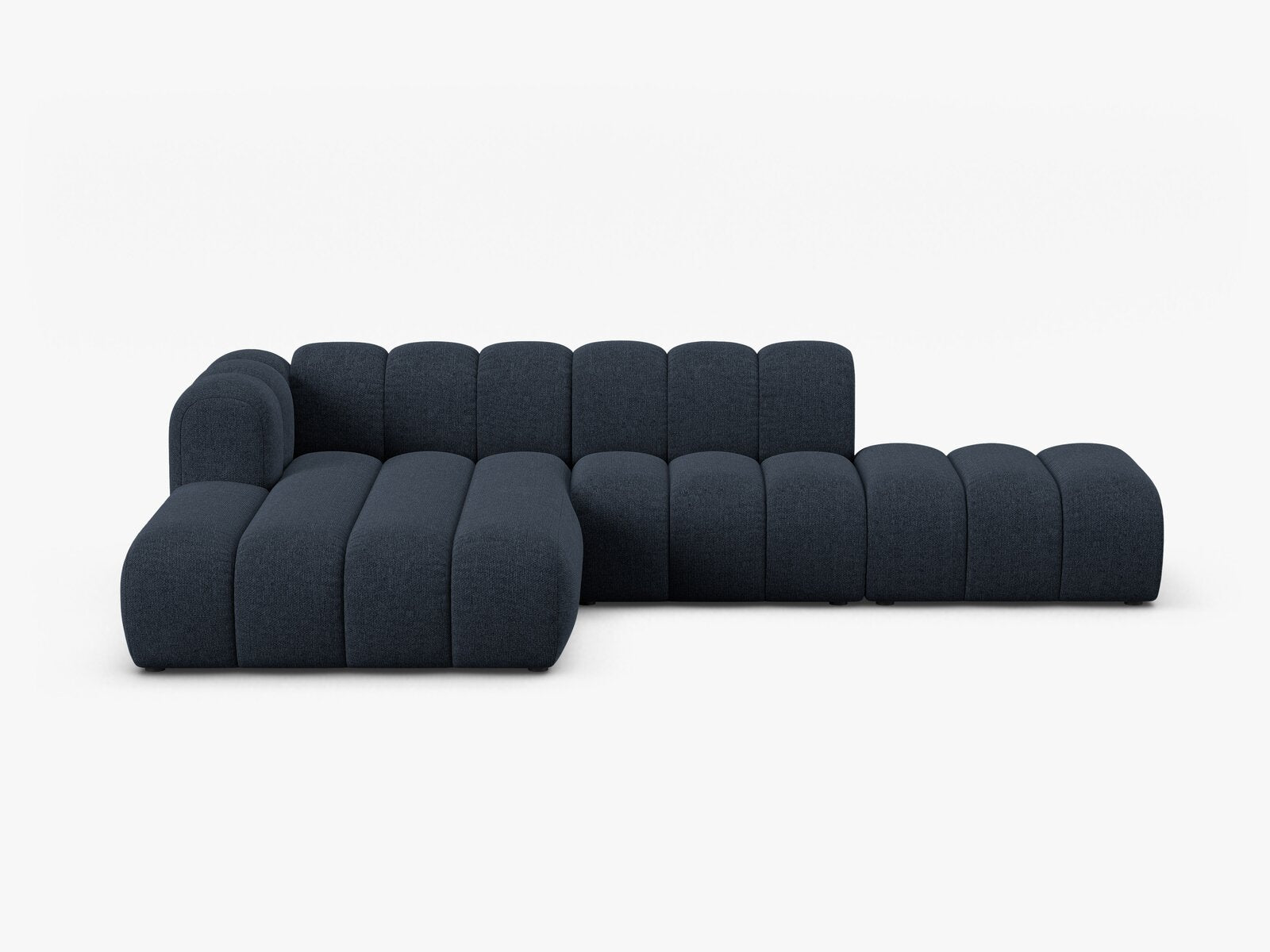Micadoni Modulares Ecksofa offen Lupine 5-Sitzer Links Chenille Eden Marineblau