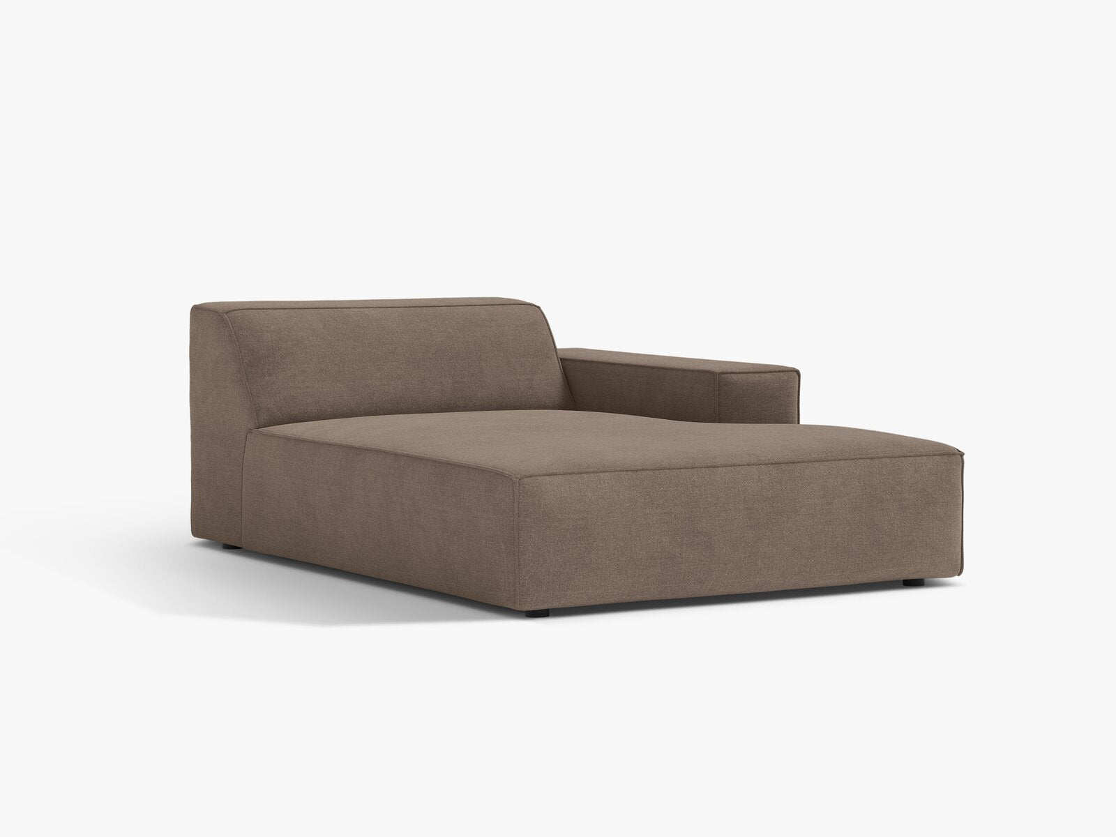 Micadoni Jodie Chaiselongue Rechts Strukturierter Stoff Liberty Cappuccino
