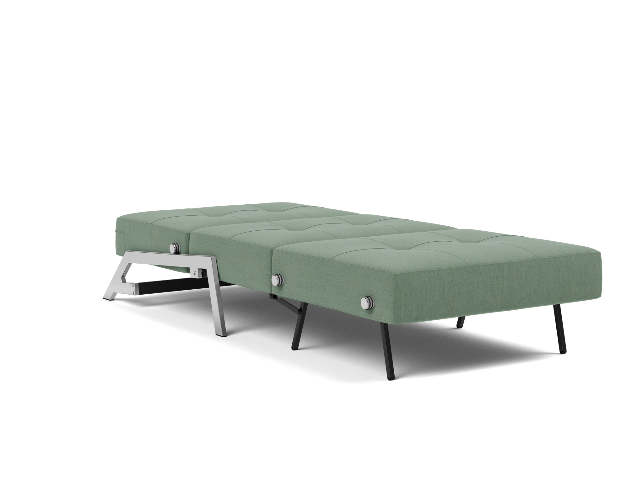 Schlafsessel Cubed 90 Flachgewebe Elegance 518-Green Beine Chrom