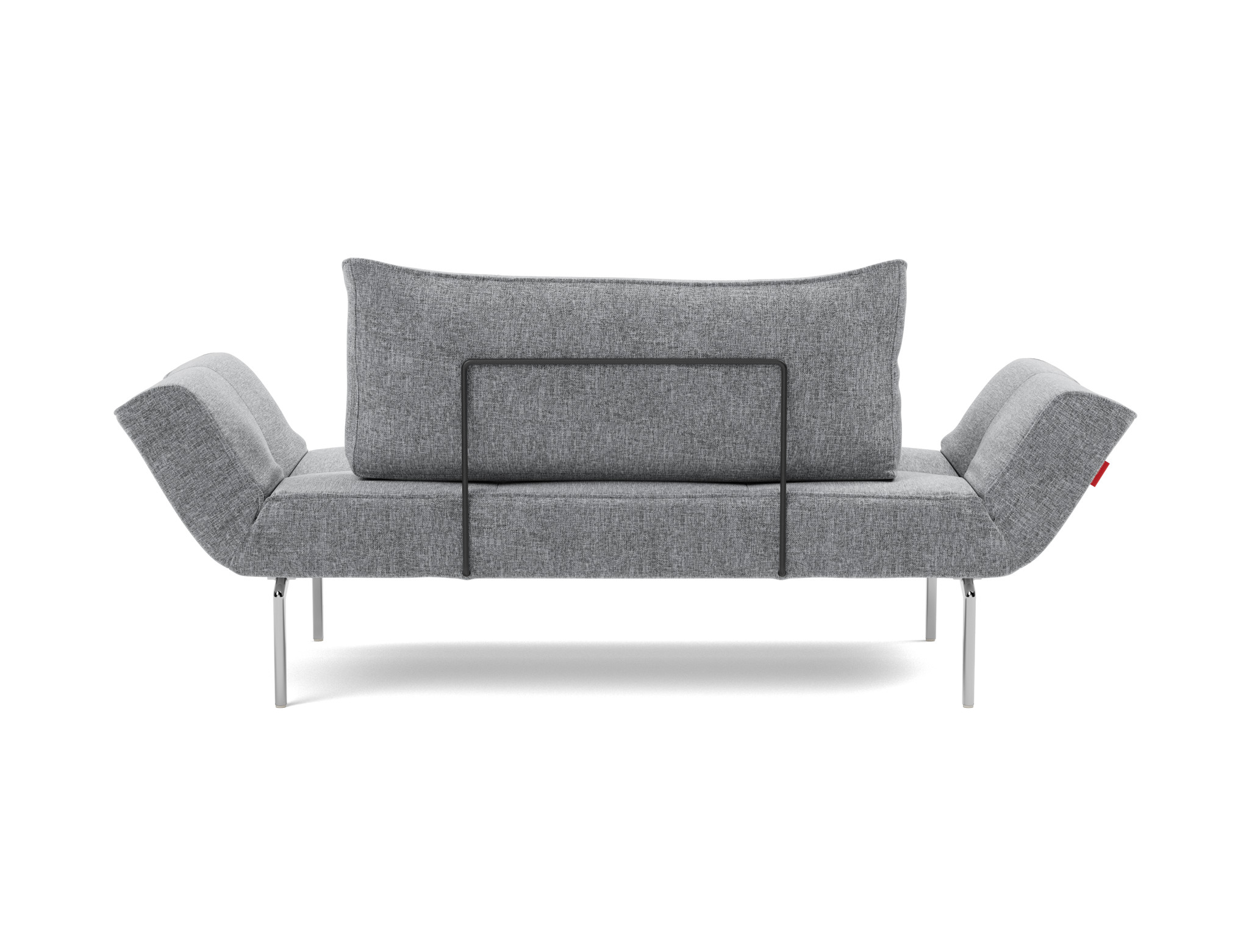 Tagesbett Zeal Strukturierter Stoff Twist 565-Granite Beine Straw Aluminium