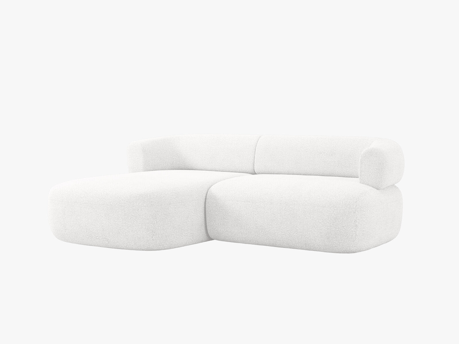 Micadoni 5-Sitzer Ecksofa Jenny Kleine Version Links Boucle Now or Never Elfenbein