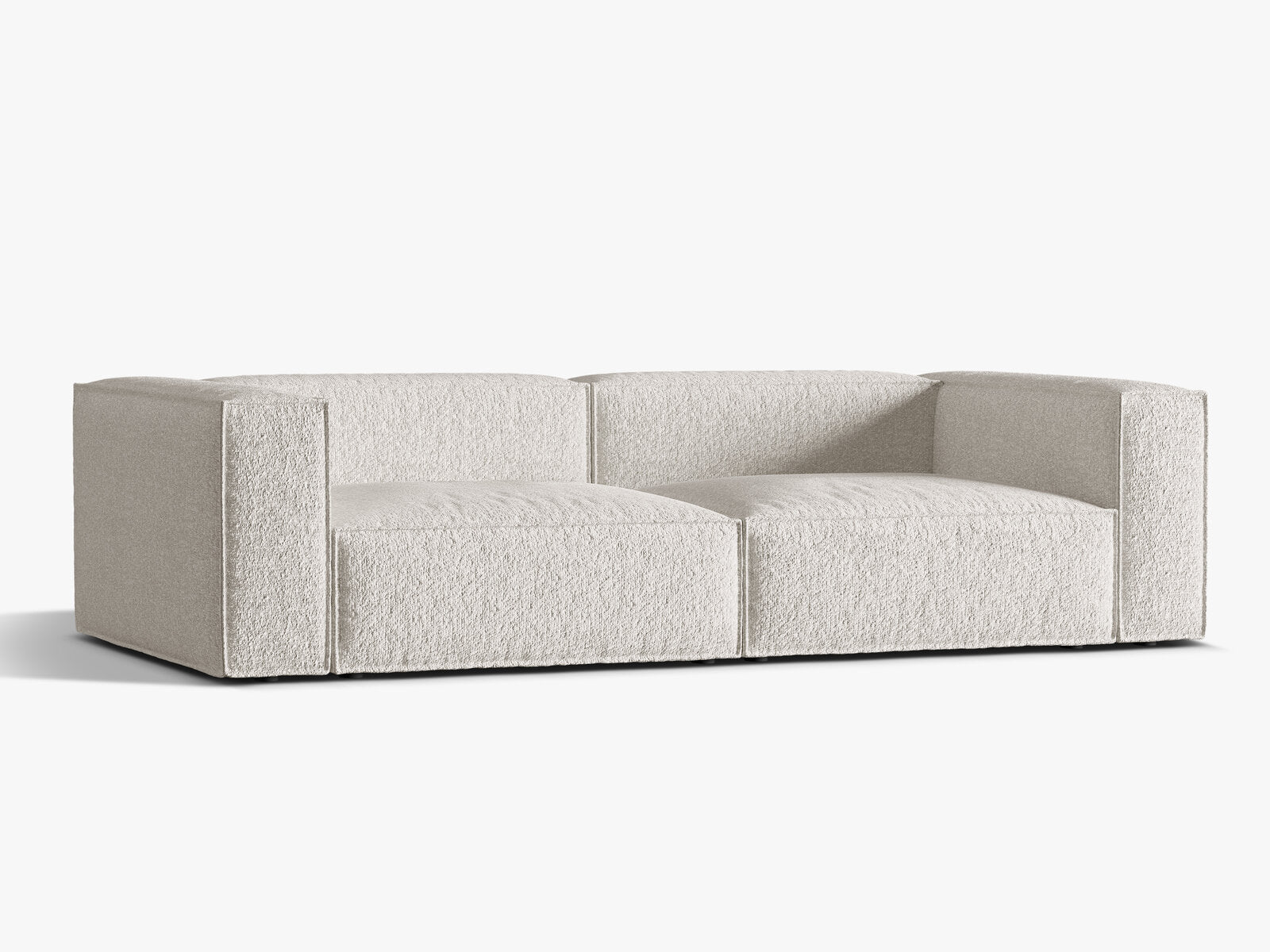 Micadoni Sofa Nuria 5-Sitzer Boucle Grau Beige Melange