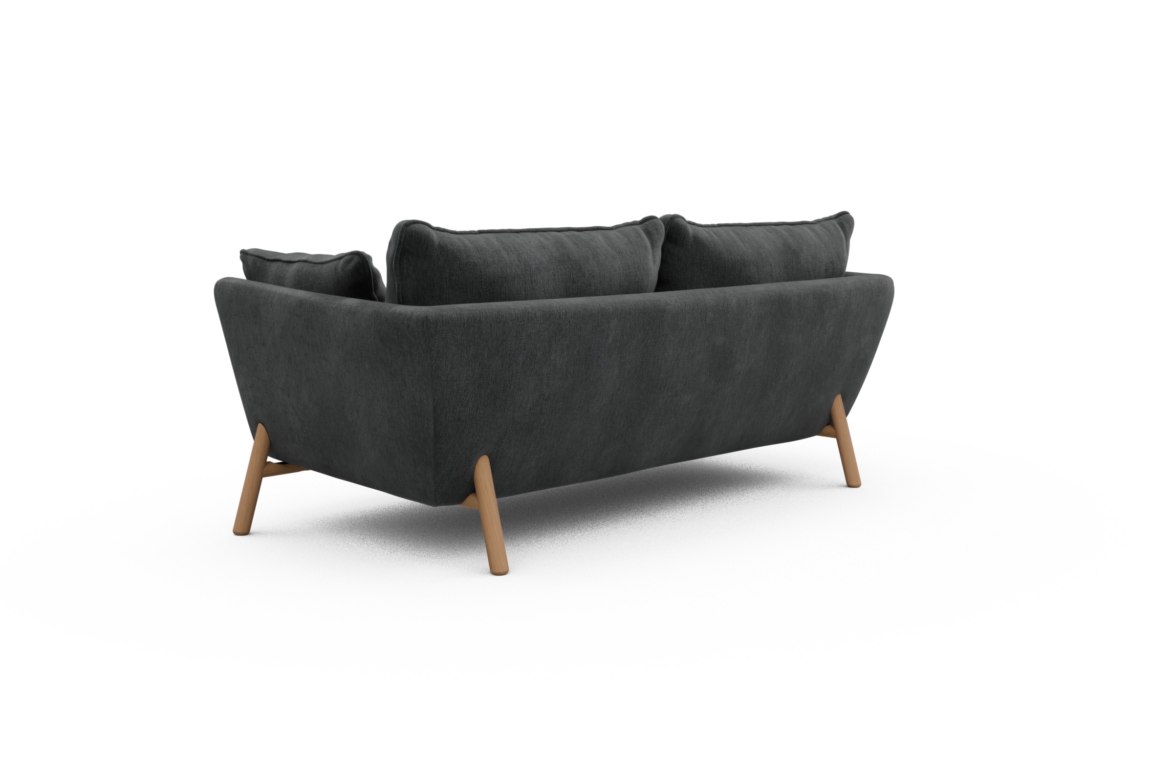 Sofa Emil PREMIUM 2-Sitzer Beinfarbe Eiche Natur Smooth-Deep-Warm-Grey