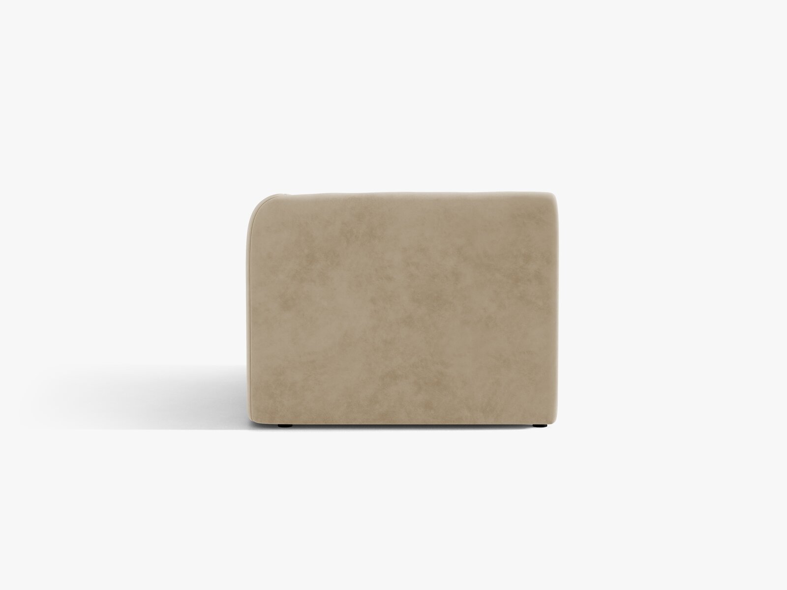 Micadoni Eckmodul Miley 1-Sitzer Samt Venus Beige Rechts