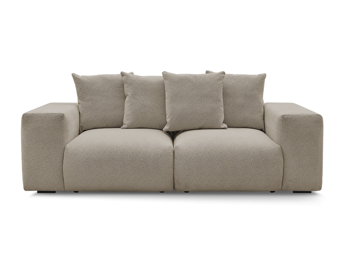 Bobochic Voltaire Sofa 3-Sitzer 248 × 100 cm Melange-Stoff Taupe