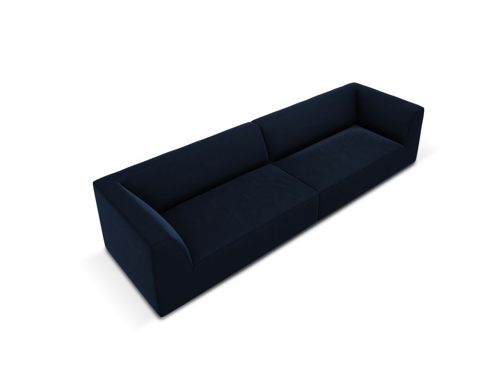 Cosmopolitan Design Sofa Siena 4-Sitzer Samt Salvador Königsblau