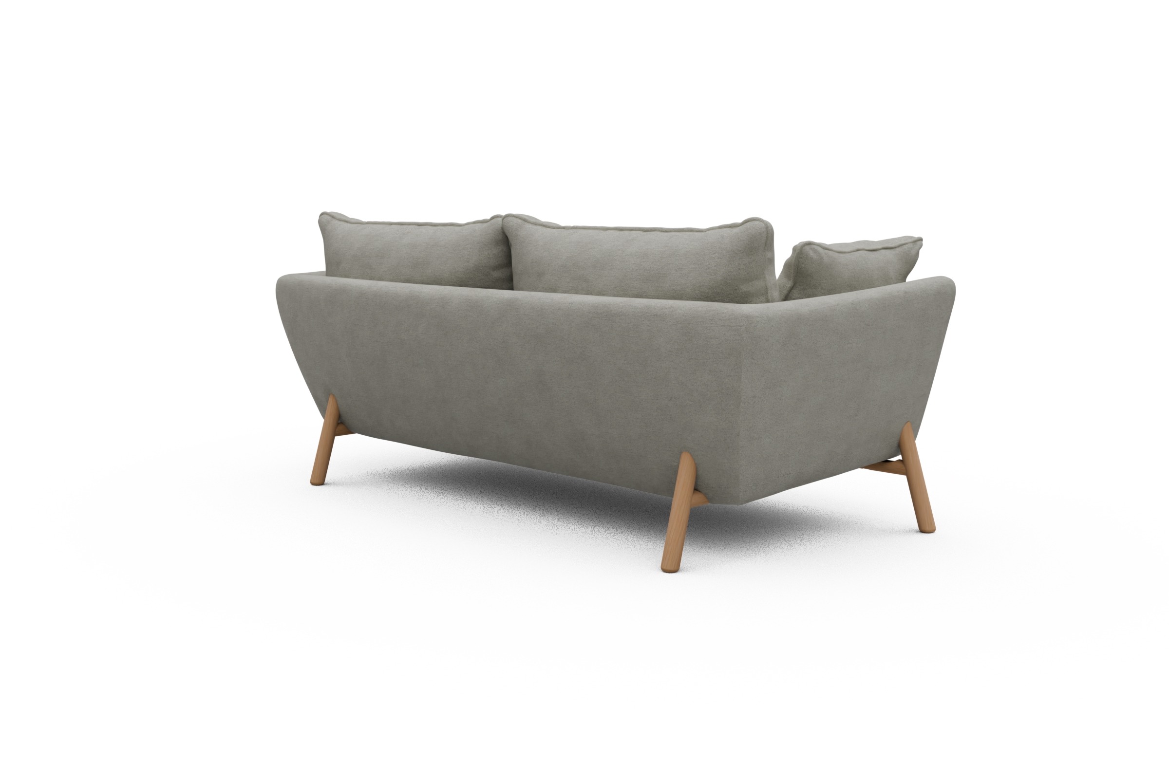 Sofa Emil PREMIUM 2-Sitzer Beinfarbe Eiche Natur Carreno-Moon-Stone-White