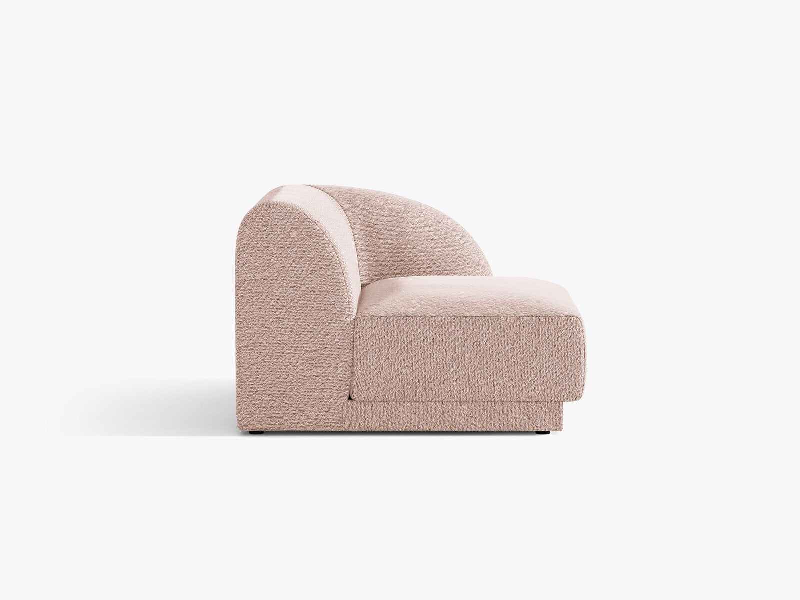 Micadoni Eckmodul Miley 1-Sitzer Boucle Baloo Puderrosa Rechts